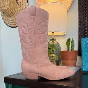 Pink Western-Style Women's Boots